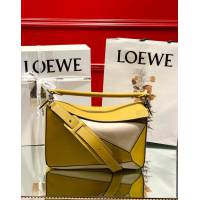 LOEWE經典爆款包包 羅意威中號Puzzle幾何拼接手提斜挎包 10171  tcl1134