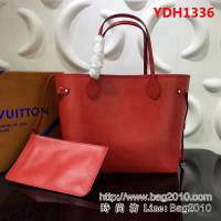 路易威登LV頂級原單頂級M54185紅色Neverfull 中號手袋 YDH1336