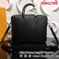 路易威登LV頂級原單 N41478 黑壓格 Damier Infini皮革Porte-Documents Voyage小號公事包 YDH1799