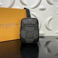 LOUIS VUITTON專櫃新款包包 路易威登Amazone單肩包 LV棋盤男士胸包腰包斜挎包 N50012  ydh4122