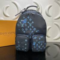 Louis Vuitton新款男包 M57841 路易威登Multipocket双肩包 LV粒面皮革男士后背包  ydh4176