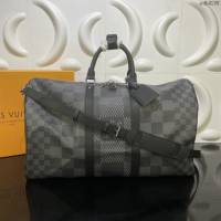 Louis Vuitton新款旅行包 N50016 路易威登Keepall BANDOULIèRE 50旅行袋 LV棋盘格手提肩背旅行袋  ydh4198
