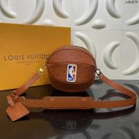 LV專櫃新款包包 路易威登Ball in Basket手袋 LVxNBA SEASON 2膠囊系列 LV籃球形狀單肩包郵差包  ydh4236