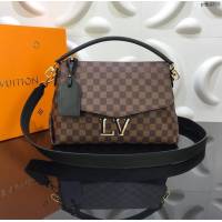 LV專櫃新款女包 路易威登Beaubourg手袋 M40177 Damier Ebene帆布 LV棋盤格手提女包  ydh4350