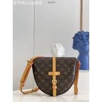 LV專櫃2023新款老花馬鞍包 M51233 路易威登中古網紅女士單肩斜挎包 dn1071