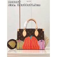 LV專櫃2023新款南瓜圖案手提tote包 M46467 LouisVuitton x Yayoi Kusama系列手袋 dn1242