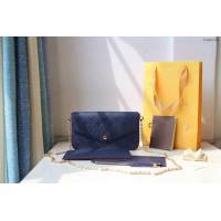 lv女包 POCHETTE FELICIE手袋 M64065 lv鏈條小斜挎包  lvqb1126