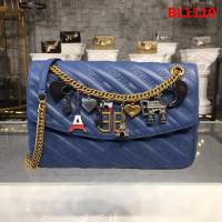 BALENCIAG巴黎世家 LOCK ROUND 18年早春 絎縫鏈條包 時尚百搭  BL1110