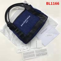 BALENCIAG巴黎世家 專櫃最新系列 Balenciaga Le Dix Money 牛仔藍 配牛皮 購物袋  BL1166