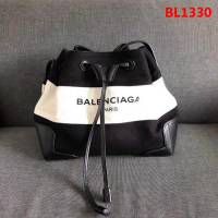 BALENCIAG巴黎世家 帆布抽帶水桶包 帆布配牛皮 抽帶開合 配子母袋 全網最高品質  BL1330