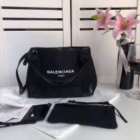 BALENCIAG巴黎世家 NAVY CABAS 子母購物袋 黑色帆布袋  BL1626