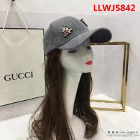 GUCCI古馳 時尚百搭款 帶鑽蜜蜂羊毛棒球帽 LLWJ5842