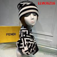 FENDI芬迪 原單 官網最新羊毛針織帽子圍巾套裝 男女同款 LLWJ6216