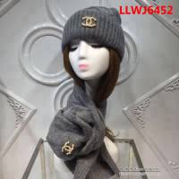 CHANEL香奈兒 淑女款 原單兔絨+羊毛帽子圍巾套裝 LLWJ6452