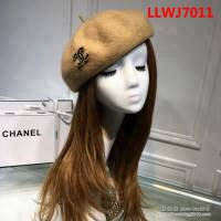 CHANEL香奈兒 跑量款 羊絨貝蕾帽 鑽雙C畫家帽 LLWJ7011