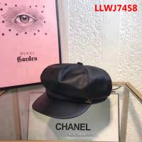 CHANEL香奈兒 爆款 網紅款 百搭單品皮質八角軍帽 LLWJ7458