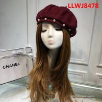 CHANEL香奈兒 時尚範兒 羊絨珍珠八角貝蕾帽 LLWJ8478