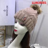 MONCIER蒙口 專櫃新品 原版高端羊毛+兔絨配狐狸毛球針織帽 LLWJ8581
