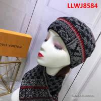 路易威登LV 官網同步 套裝系列 休閒百搭新款圍巾加帽子 LLWJ8584