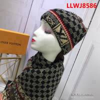 路易威登LV 官網同步 套裝系列 休閒百搭新款圍巾加帽子 LLWJ8586