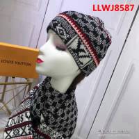 路易威登LV 官網同步 套裝系列 休閒百搭新款圍巾加帽子 LLWJ8587