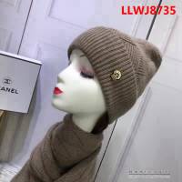 CHANEL香奈兒 官網最新 時尚百搭羊毛針織帽子圍巾套裝 男女同款 LLWJ8735