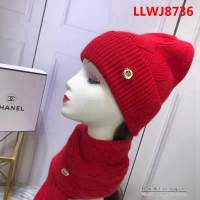 CHANEL香奈兒 官網最新 時尚百搭羊毛針織帽子圍巾套裝 男女同款 LLWJ8736