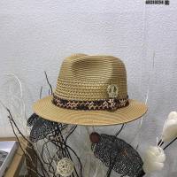 Dior新品帽子 迪奧女士織帶草帽 Dior遮陽帽  mm1004