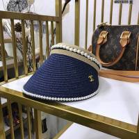 Chanel女士帽子 香奈兒春夏系列空頂編織草帽 Chanel遮陽帽  mm1019