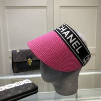 Chanel女士帽子 香奈兒空頂編織草帽  mm1079