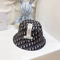 Dior男女同款帽子 迪奧雙面滑面材質漁夫帽遮陽帽  mm1197