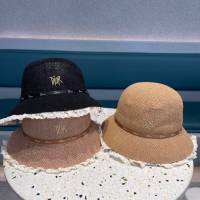 Dior新品女士帽子 迪奧蕾絲花邊針織盆帽 Dior棉麻漁夫帽圓頂防曬女帽  mm1276