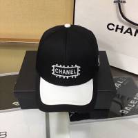 Chanel新品女士帽子 香奈兒珍珠拼接黑白鴨舌帽棒球帽  mm1414