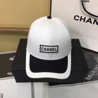 Chanel新品女士帽子 香奈兒珍珠拼接黑白鴨舌帽棒球帽  mm1415