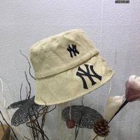 NY男女同款帽子 MLB做舊刺繡漁夫帽遮陽帽  mm1450