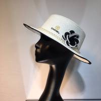 Chanel爆款女士帽子 香奈兒珍珠山茶花小香草帽遮陽帽  mm1501