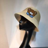 Gucci爆款女士帽子 古馳針織刺繡小熊盆帽草帽漁夫帽  mm1503
