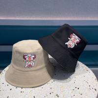 Burberry男女同款帽子 巴寶莉雙面牛頭格子漁夫帽遮陽帽  mm1569