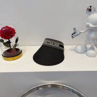 Dior新品女士帽子 迪奧2021春夏新款拼接空頂帽  mm1597