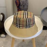 Burberry男女同款帽子 巴寶莉格紋雙面漁夫帽遮陽帽  mm1636