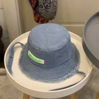 Burberry男女同款帽子 巴寶莉新款重工洗水牛仔加防風繩漁夫帽遮陽帽  mm1650