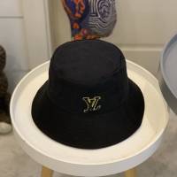LV新品女士帽子 路易威登雙面牛仔漁夫帽遮陽帽  mm1680