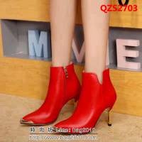 DIOR迪奧 專櫃同步新款 高級牛皮 紅色 氣質女靴 QZS2703