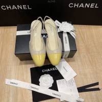 Chanel專櫃經典款女士涼鞋 香奈兒時尚sling back涼鞋平跟鞋6.5cm中跟鞋 dx2565