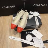 Chanel專櫃經典款女士涼鞋 香奈兒時尚sling back涼鞋平跟鞋6.5cm中跟鞋 dx2573