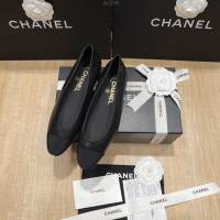 Chanel專櫃經典款女士拼色單鞋 香奈兒頂級版本平跟鞋高跟鞋 dx2595