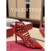 Valentino專櫃原版華倫天奴春夏新款經典五金裝飾女士高跟涼鞋 dx2943