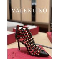 Valentino專櫃原版華倫天奴春夏新款經典五金裝飾女士高跟涼鞋 dx2948