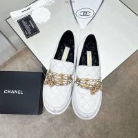 Chanel小羊皮休閒皮鞋單鞋 香奈兒22新款高版本鏈條樂福鞋 dx3169