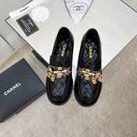 Chanel小羊皮休閒皮鞋單鞋 香奈兒22新款高版本鏈條樂福鞋 dx3170